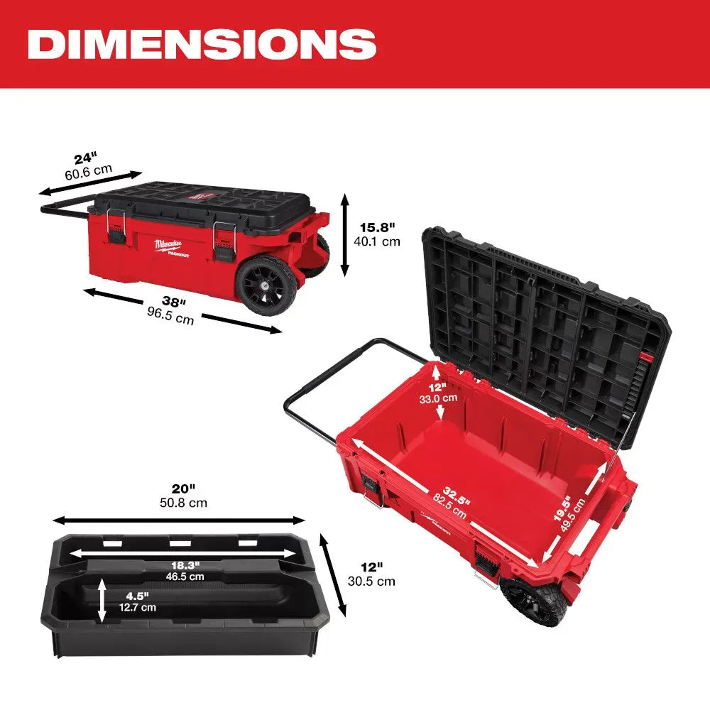 Milwaukee 48-22-8428 PACKOUT Rolling Tool Chest w/ Dual Stack Top