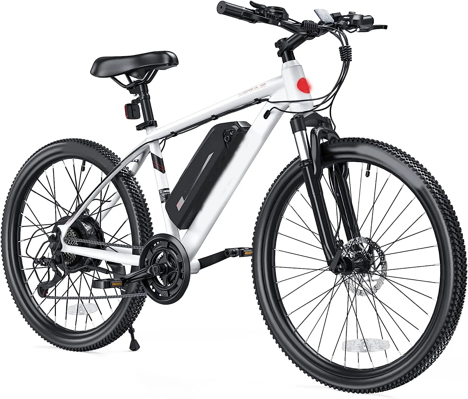 Electric Bike for Adults, 2X Faster Charge, 350W BAFANG Motor, 36V 10.4AH Removable Battery, 20MPH 26'' Mountain Ebike, Shimano 21 Speed, Suspension Fork, LED Display