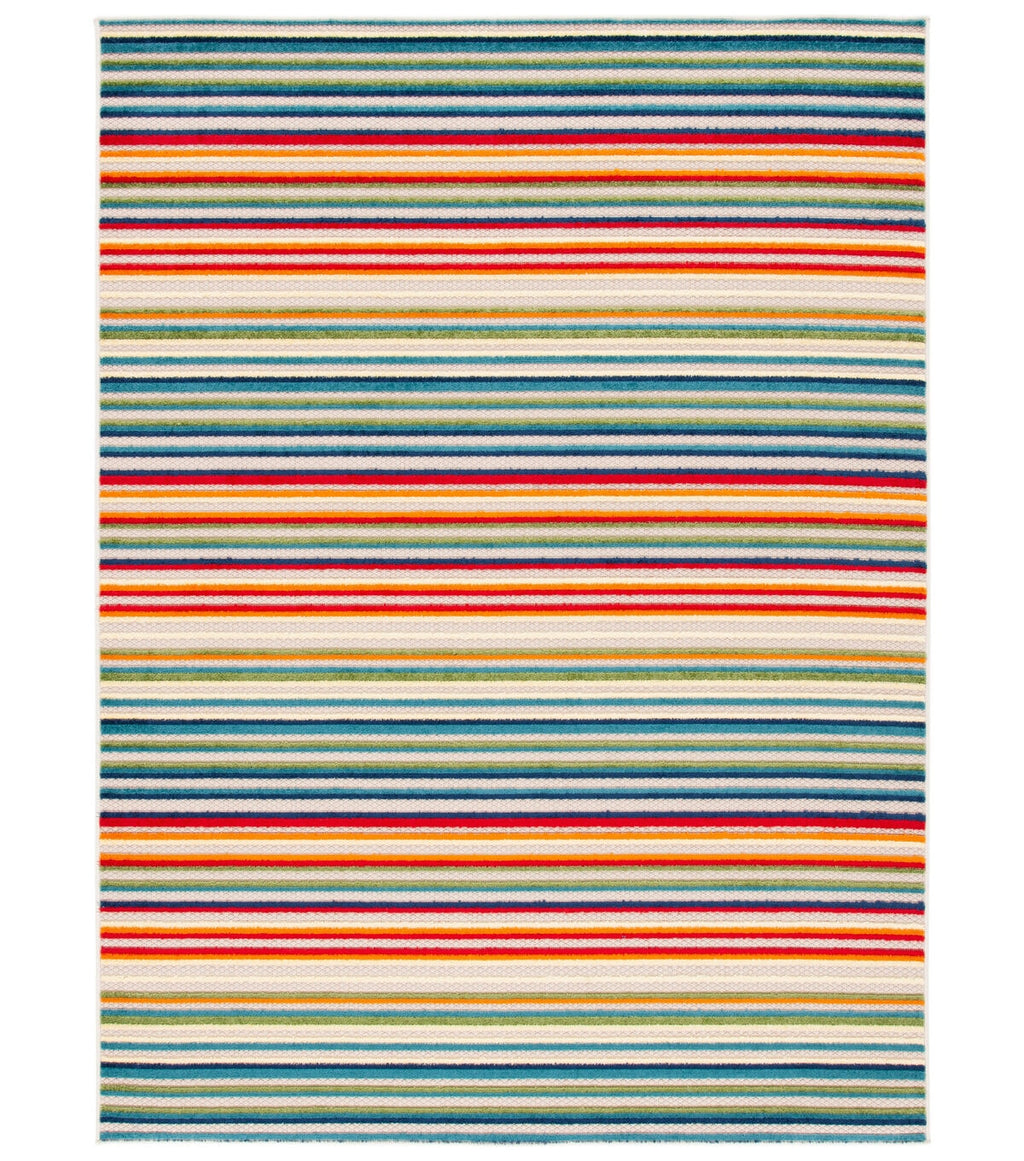 Safavieh Cabana CBN323 3' X 5' Ivory & Green Outdoor Rug