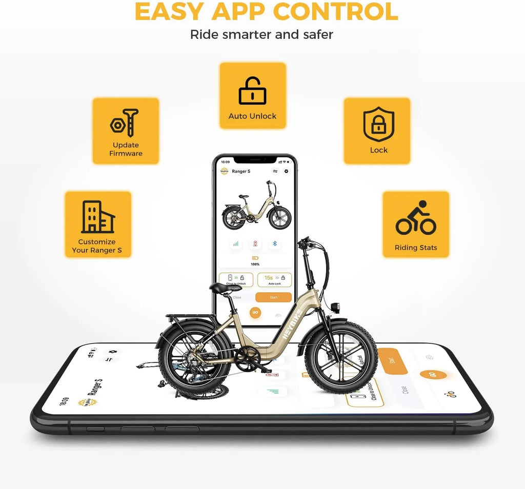 ✨Ranger S Electric Bike for Adults, Foldable 1400W Peak Motor Ebike, 20