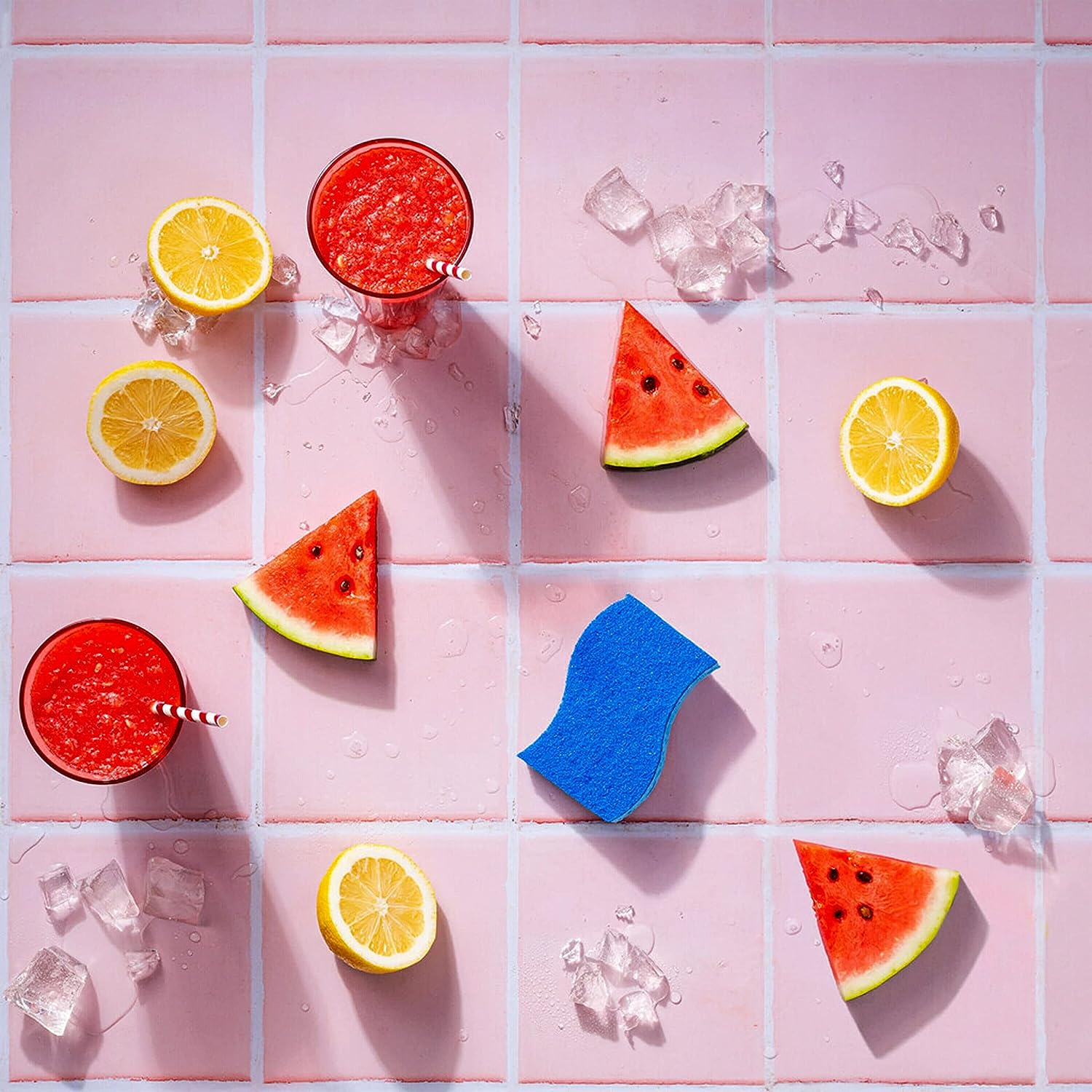 Scotch-Brite Zero Scratch Non-Scratch Scrub Sponges, Sponges for Cleaning Kitchen, Bathroom, and Household, non-scratch Sponges Safe for Non-Stick Cookware, 9 Scrubbing Sponges