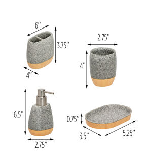 Honey Can Do 4pc Speckled Bathroom Accessory Set