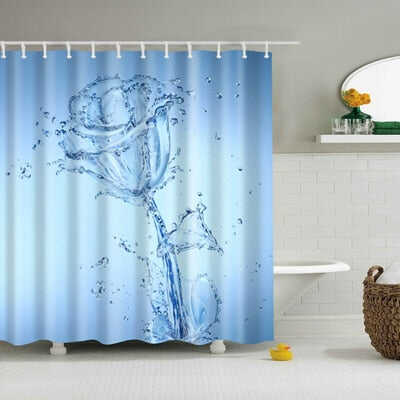 Natural Pattern Pineapple/ Flower / Leaf Polyester Shower Curtains Washable High Quality Colorful curtains for bathroom shower