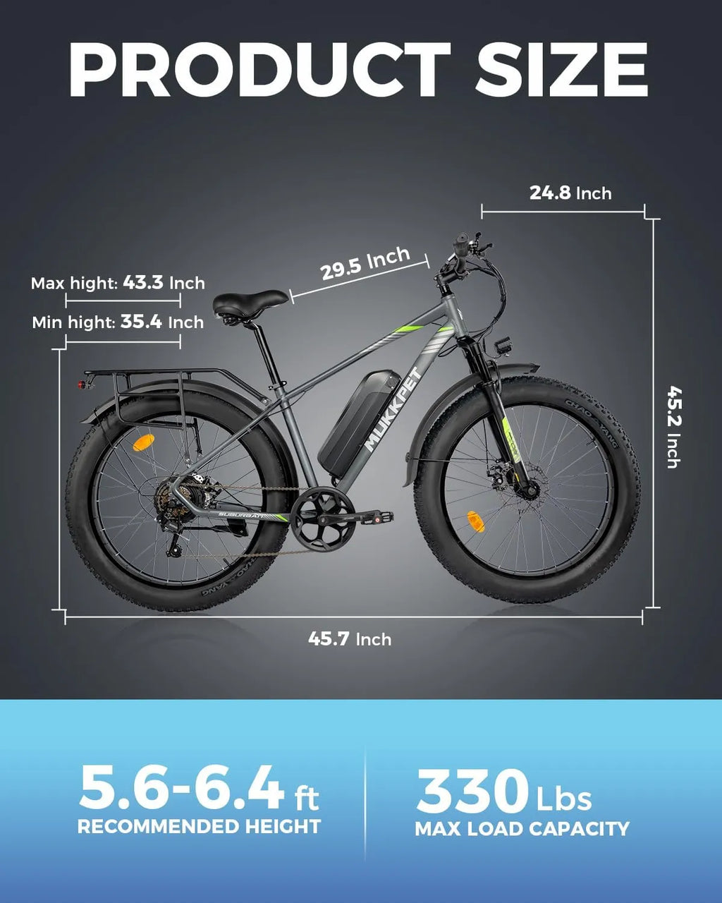 ✨Mukkpet Suburban 750W Electric Bike for Adults