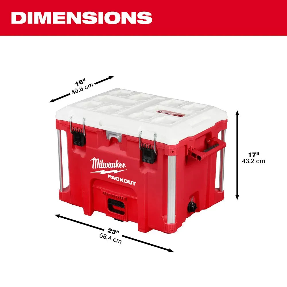 Milwaukee 48-22-8462 PACKOUT 40QT XL Cooler w/ Impact Resistant Polymer Body