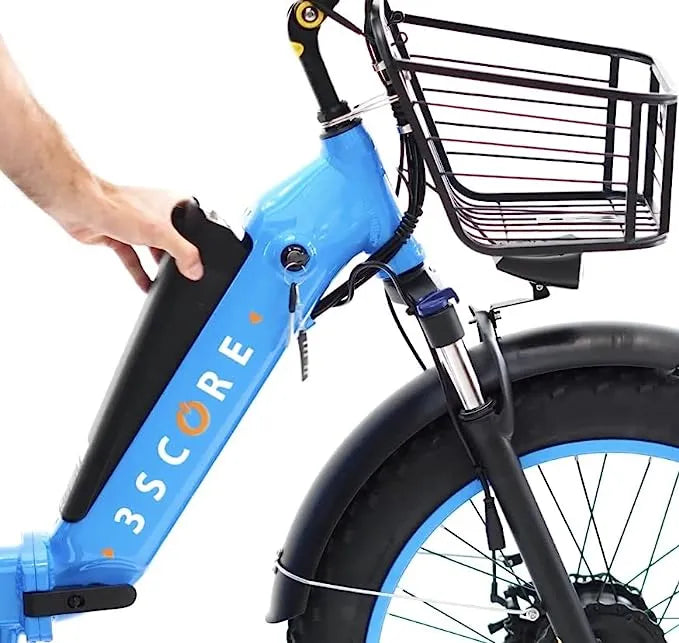 ✨Electric Fat Trike 750W Motor and 48V Lithium Rechargeable Battery – Etrike 24 Inch Fat Tire – Foldable Electric Cruiser Tricycle