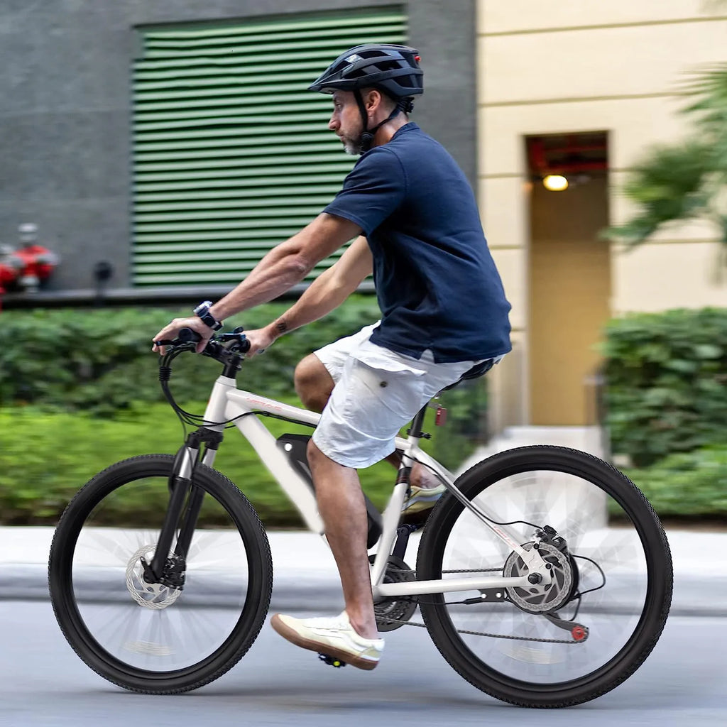 Electric Bike for Adults, 2X Faster Charge, 350W BAFANG Motor, 36V 10.4AH Removable Battery, 20MPH 26'' Mountain Ebike, Shimano 21 Speed, Suspension Fork, LED Display