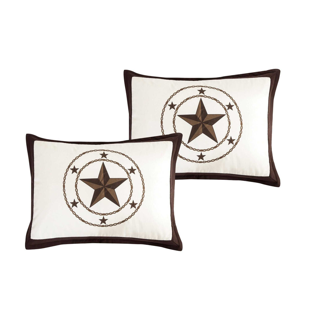 7 Piece Luxurious Star Stripe Print Patchwork Comforters Bed in a Bag Queen King Bedding Set