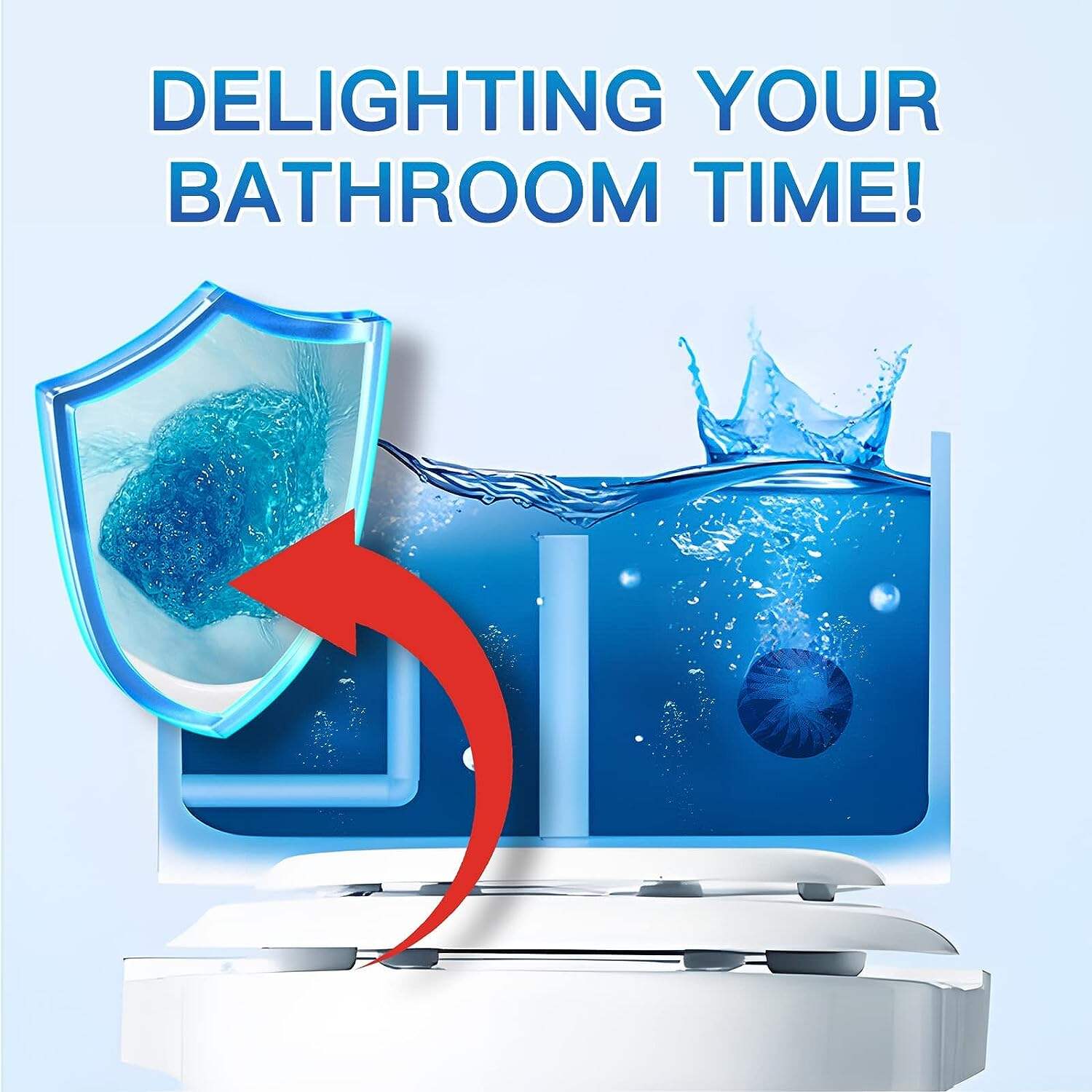 Vacplus Automatic Toilet Bowl Cleaner Tablets, Bathroom Toilet Tank Cleaner (12 PACK), VA-T165