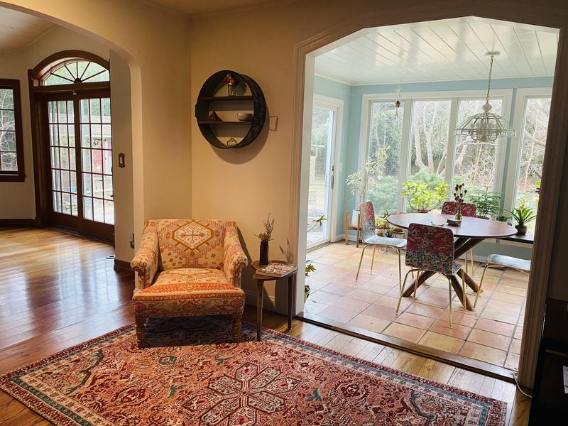 Rug-Printed Sally Accent Chair