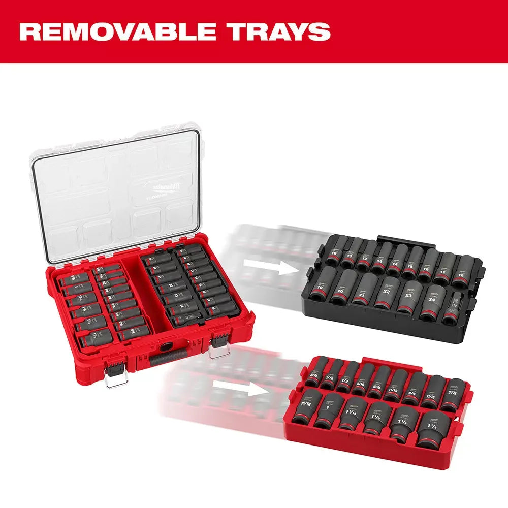 Milwaukee 49-66-6806 SHOCKWAVE 1/2” Impact Duty Socket PACKOUT Set - 31 PC