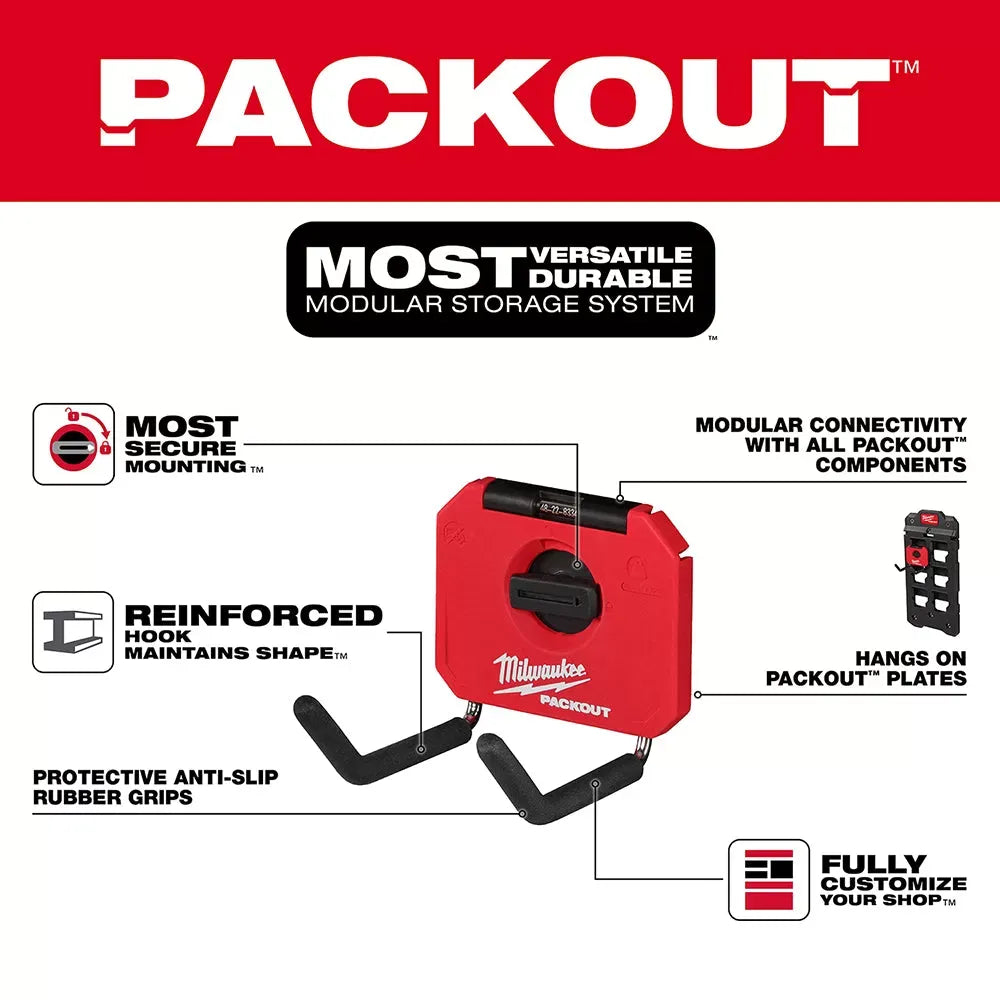 Milwaukee 48-22-8334 4" PACKOUT Reinforced Straight Hook