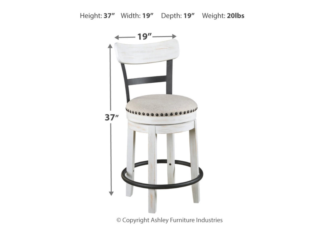 Valebeck Counter Height Upholstered Swivel