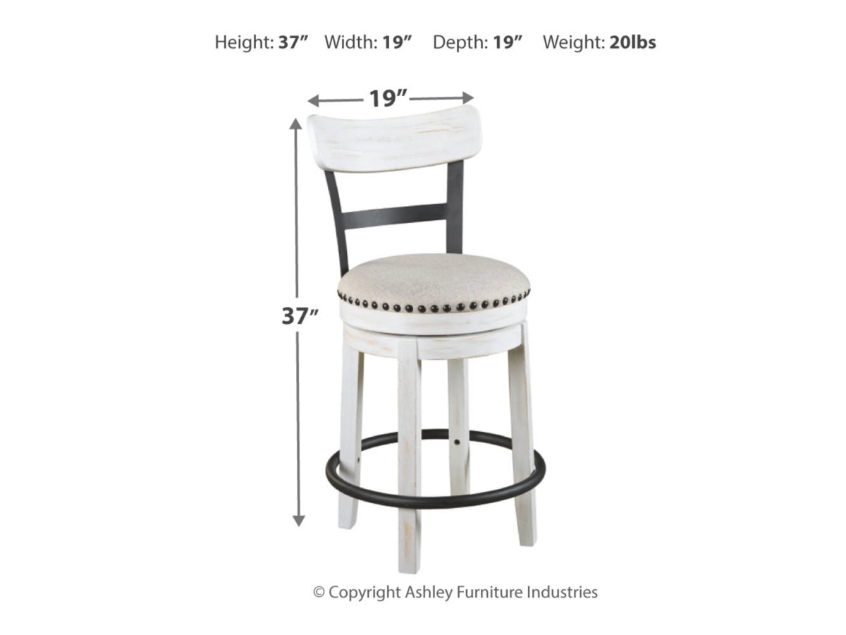 Valebeck Counter Height Upholstered Swivel