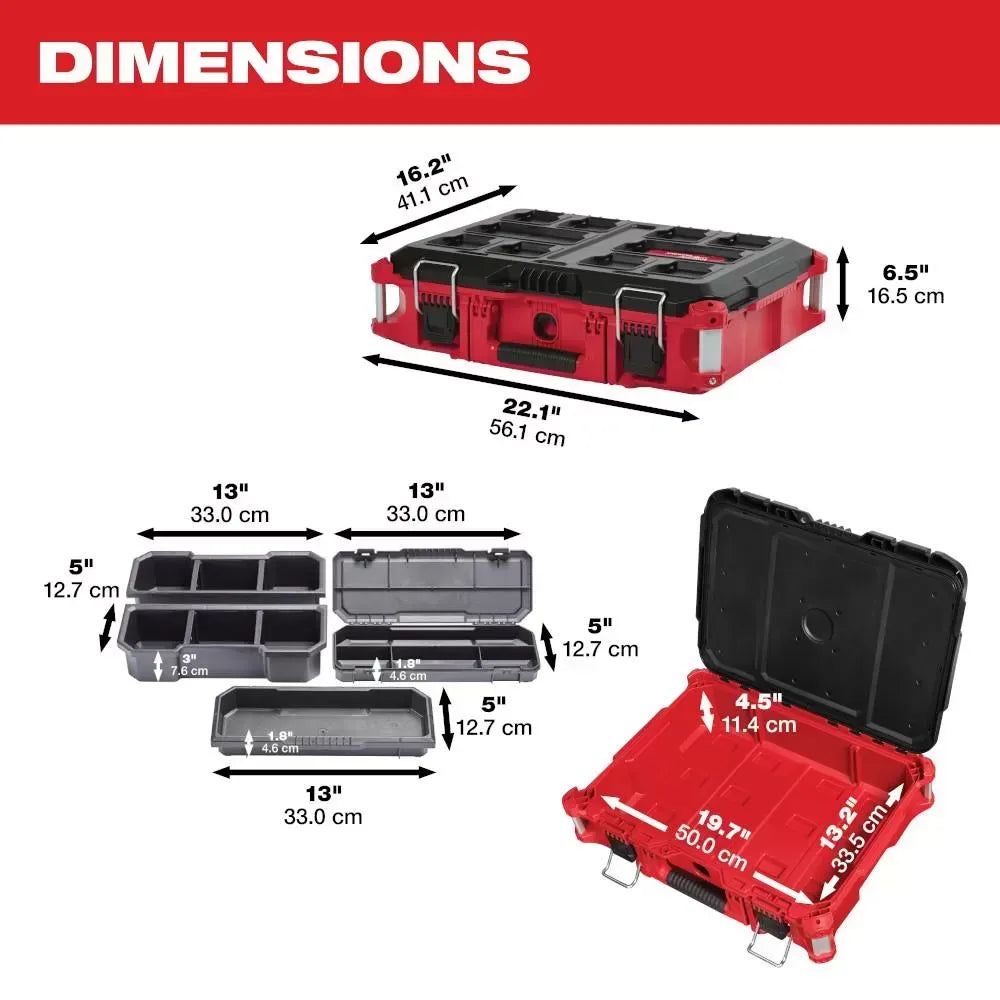 Milwaukee PACKOUT Heavy Duty Polymer Tool Box Combo Kit