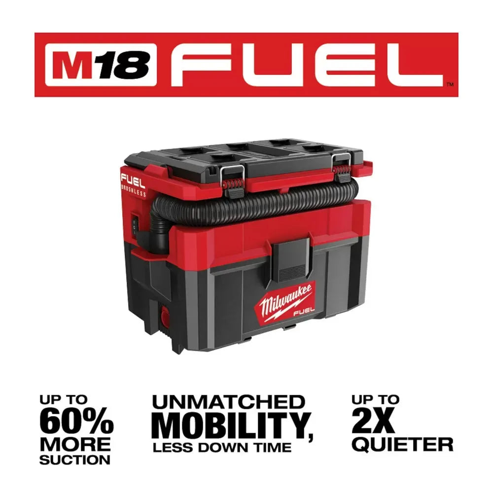 Milwaukee Pre-Sale 0970-20 M18 FUEL PACKOUT 2.5 Gallon Cordless Wet/Dry Vacuum -Bare Tool