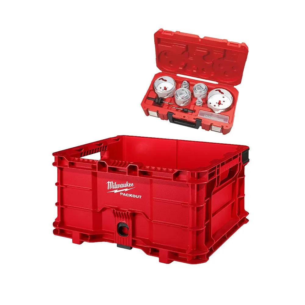 Milwaukee 48-22-8440A PACKOUT Crate w/ Electricians Hole Saw Kit