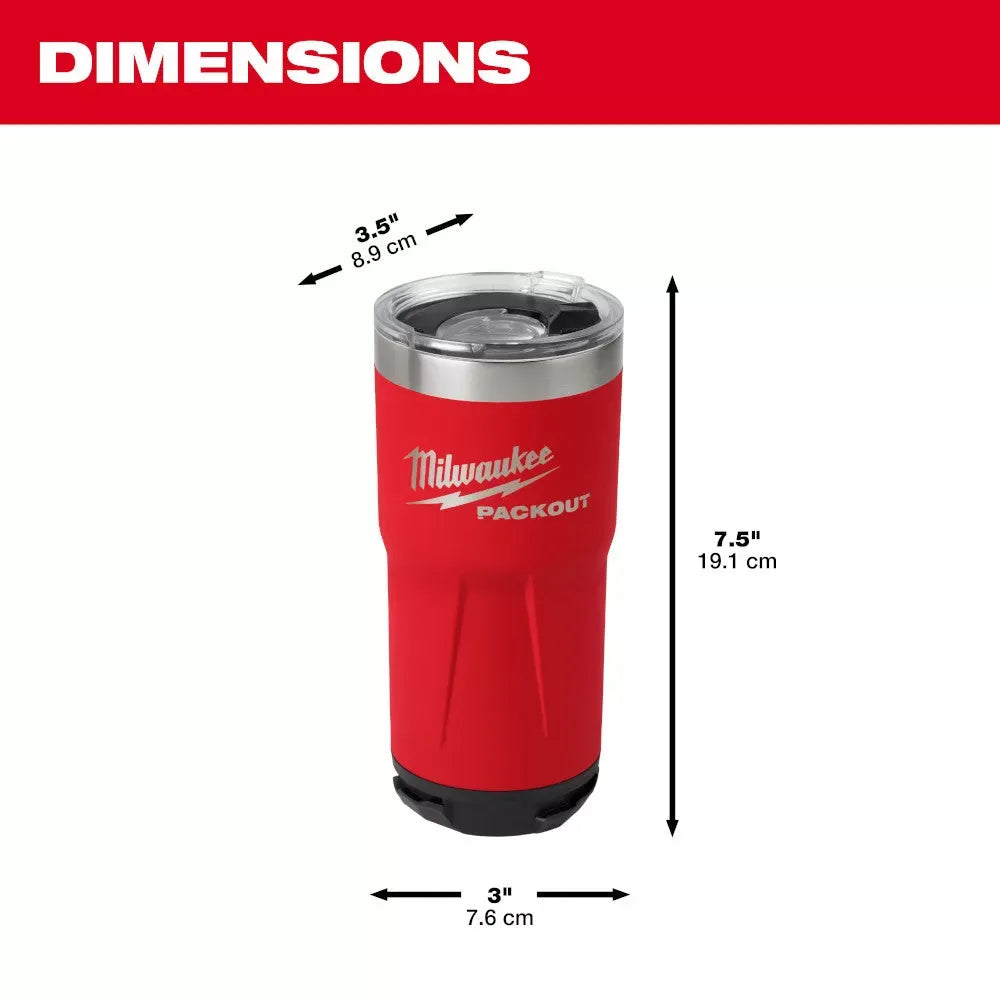 Milwaukee 48-22-8392R PACKOUT 20 OZ Durable Twist Lock Tumbler
