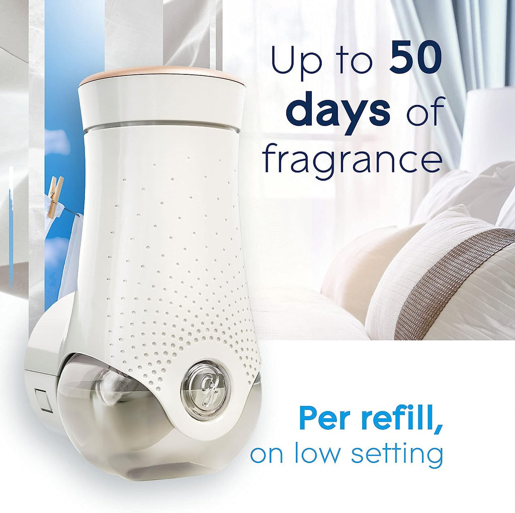 Refills Air Freshener, Scented and Essential Oils for Home and Bathroom, Clean Linen, 3.35 Fl Oz, 5 Count