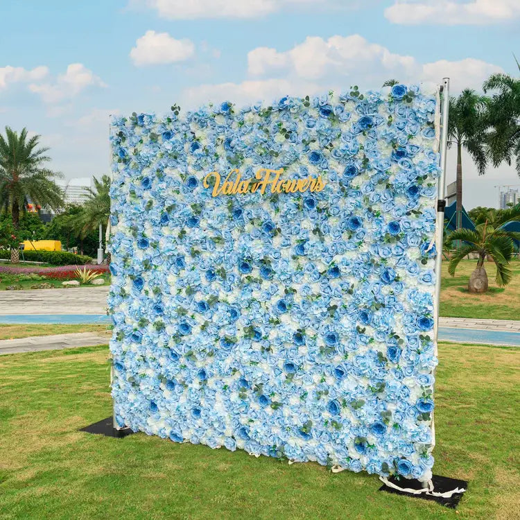 🌸Handmade Roll-Up Fabric Flower Wall (With Stand)