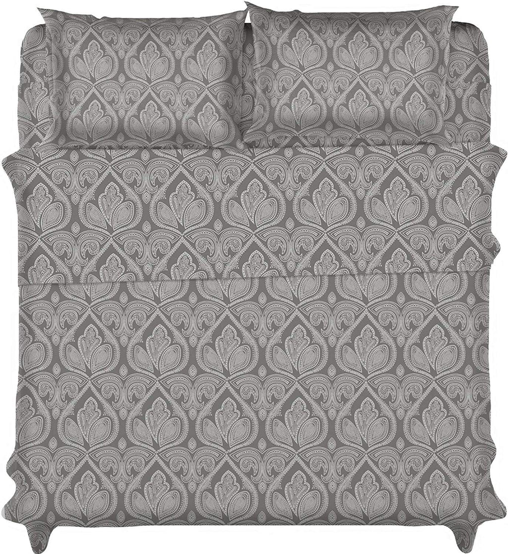 Bed Sheet Set - Microfiber 1800 - Wrinkle Stain and Fade Resistant - Hypoallergenic - Deep Pocket Pattern -4 Piece