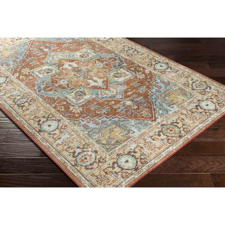 Emmie Performance Orange/Blue Rug