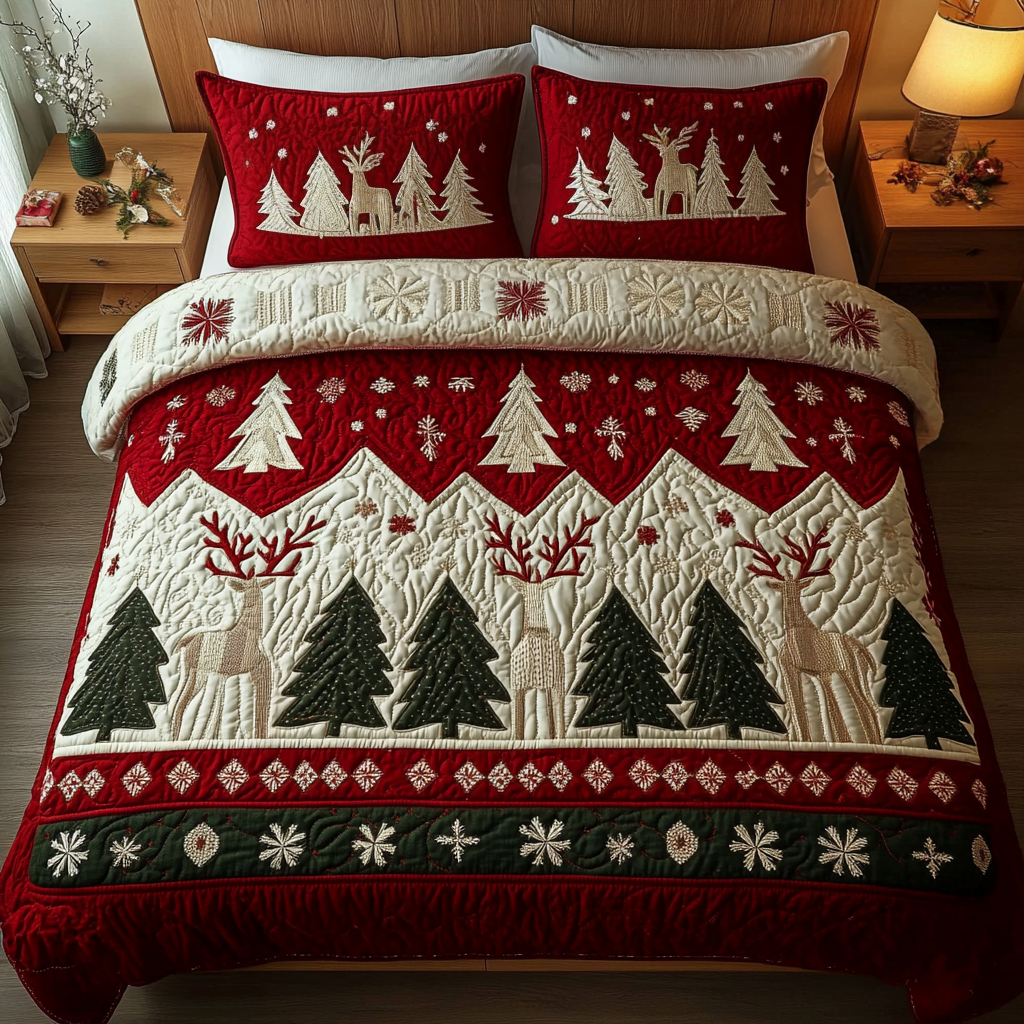 Alpine Bliss 3-Piece Quilted Bedding Set NCU0VH464