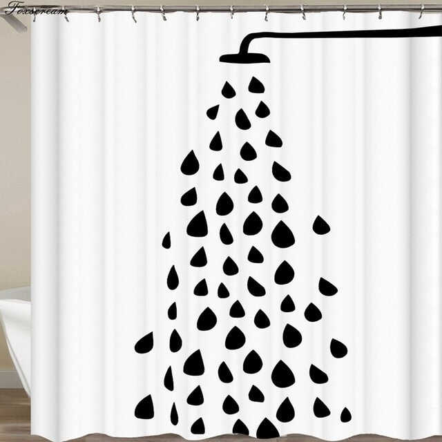 3d shower curtains black bathroom shower curtain fabric funny curtain waterproof bath curtain cortinas de bano