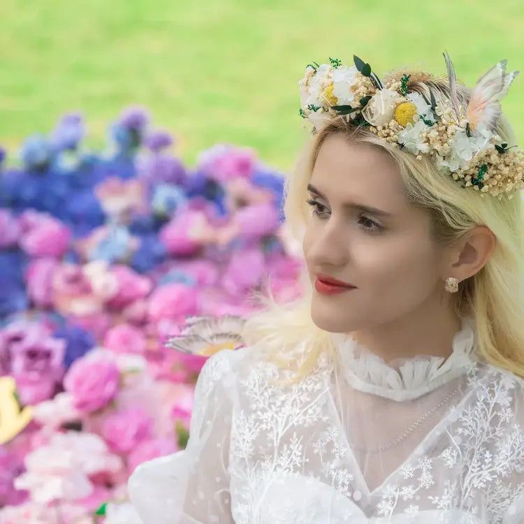 🌸Handmade Roll-Up Fabric Flower Wall (With Stand)