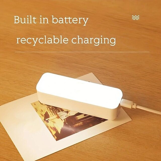 Wireless LED Mini Reading Light Wall-Mounted Reading Light Stick On Bunk Bed Lamp Dimmable Lights Magnetic Mounted Under Cabinet Lighting Rechargeable Battery Operated For Car Bedroom Nursery Bathroom
