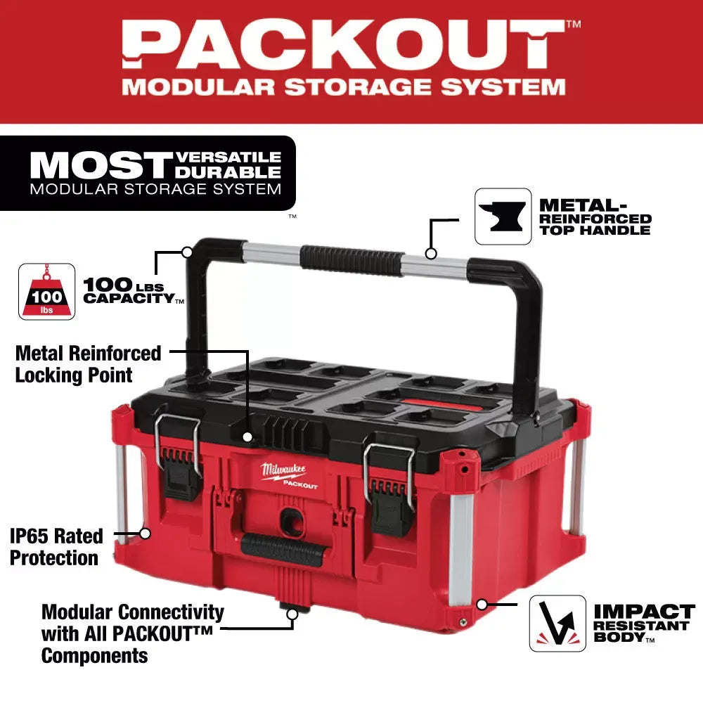 Milwaukee 48-22-8425 100-Pound Capacity Polymer Packout Large Tool Box