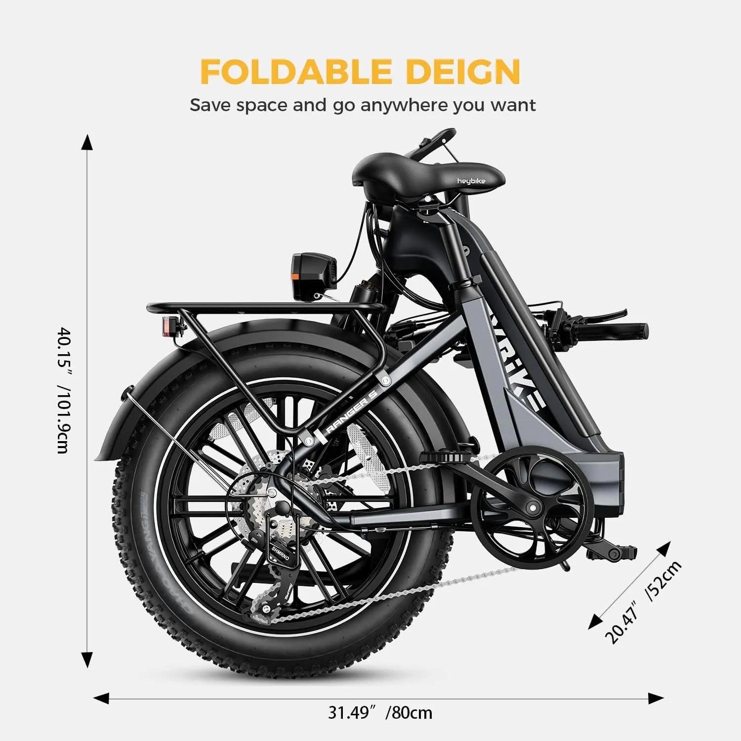 ✨Ranger S Electric Bike for Adults, Foldable 1400W Peak Motor Ebike, 20
