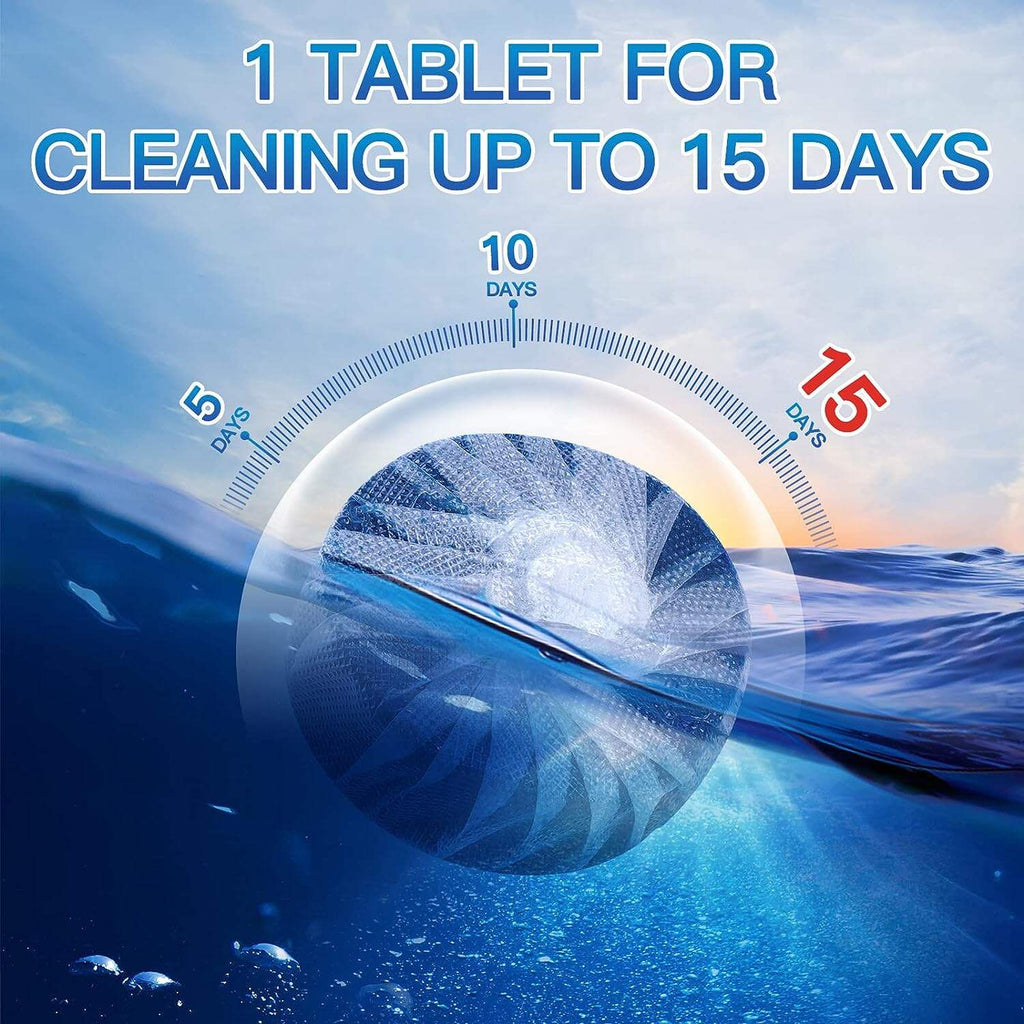 Vacplus Automatic Toilet Bowl Cleaner Tablets, Bathroom Toilet Tank Cleaner (12 PACK), VA-T165