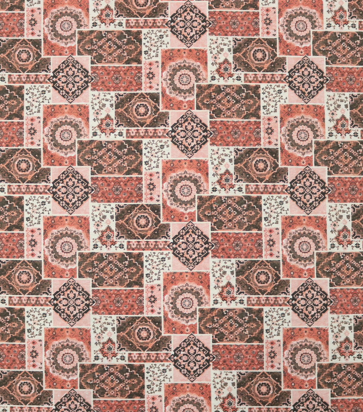 Pink Antique Rug Blocked Super Snuggle Flannel Fabric