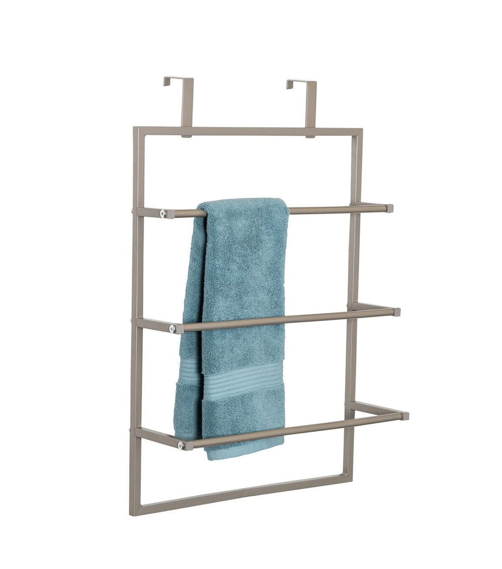 Honey Can Do 26" Steel 3 Tier Over the Door Bathroom Towel Rack