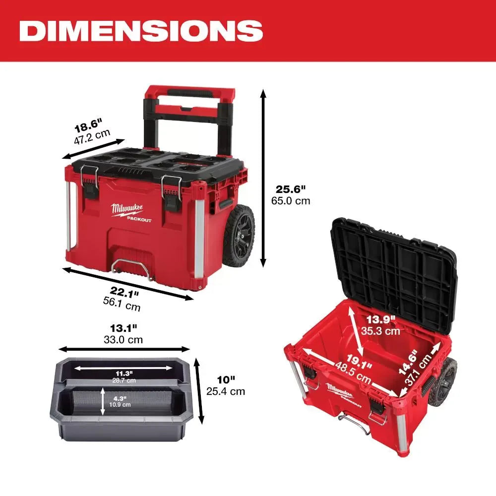 Milwaukee Pre-Sale 48-22-84PKIT PACKOUT Heavy Duty Polymer Tool Box Combo Kit
