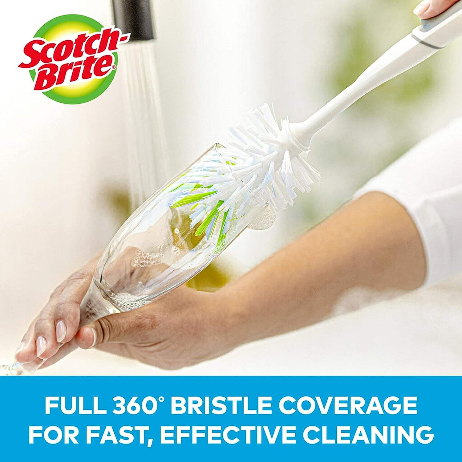 Scotch-Brite Zero Scratch Non-Scratch Scrub Sponges, Sponges for Cleaning Kitchen, Bathroom, and Household, Non-Scratch Sponges Safe for Non-Stick Cookware, 6 Scrubbing Sponges