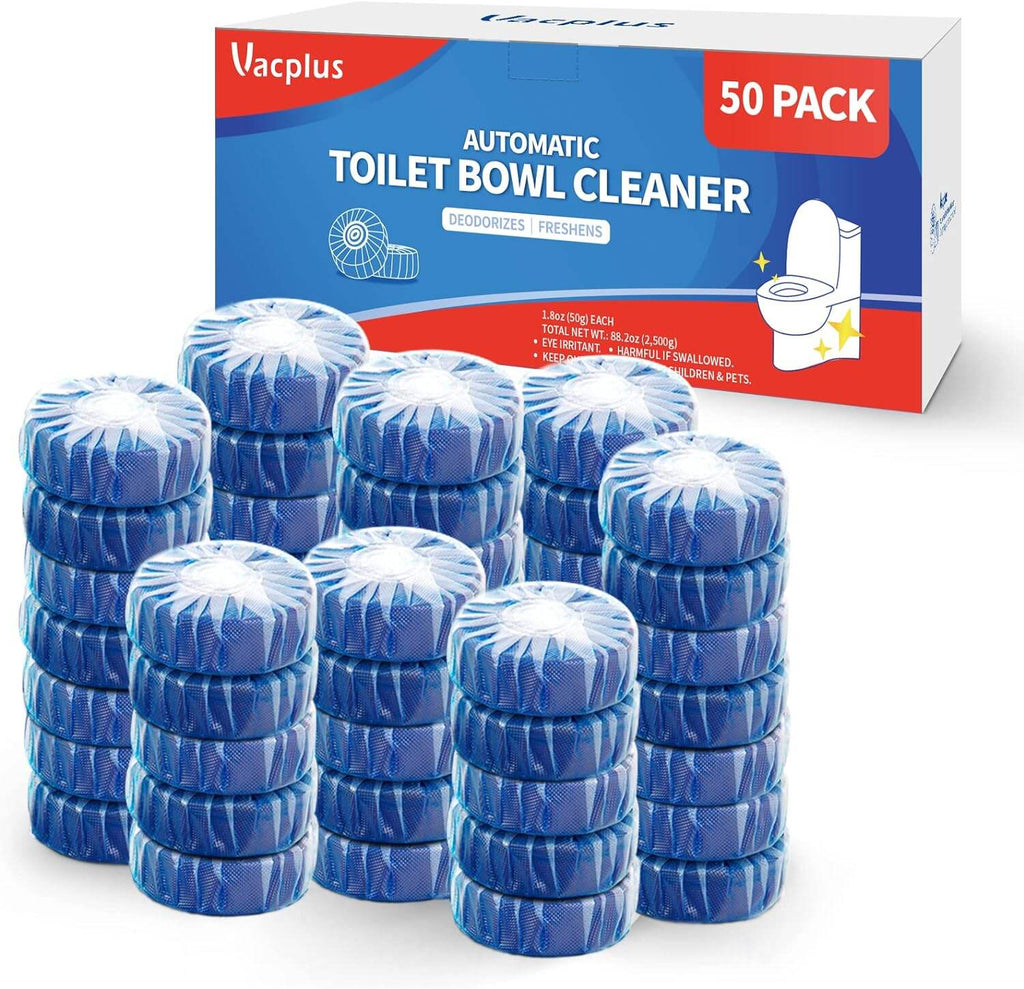 Vacplus Automatic Toilet Bowl Cleaner Tablets, Bathroom Toilet Tank Cleaner (12 PACK), VA-T165