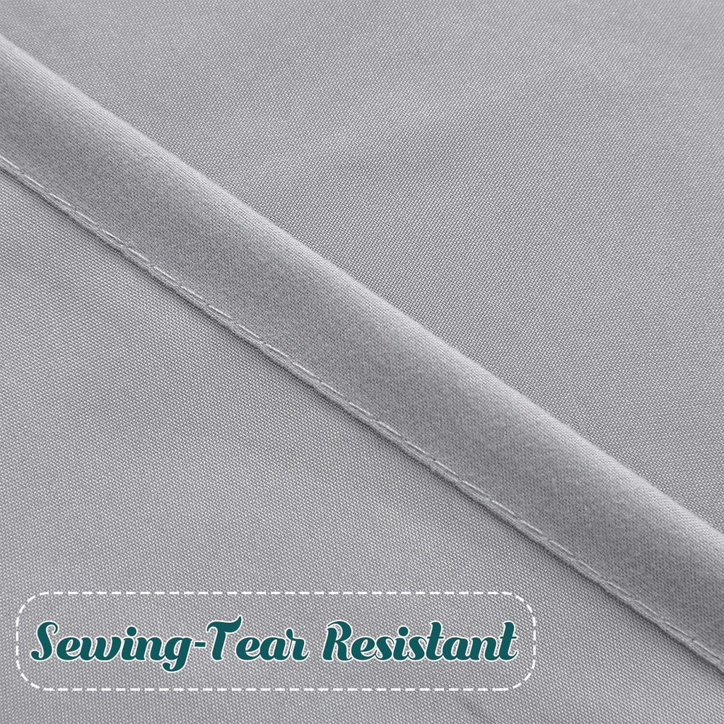 HIG Luxurious Farmhouse Unique Ruffle Cloth Fabric Shower Curtain 72x72 Extra Long Bathroom Curtain