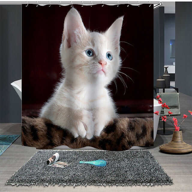 Dandelion Print Waterproof Shower Curtain Polyester Fabric Bath Curtain Home Bathroom Curtains with 12 Hooks Shower Curtains