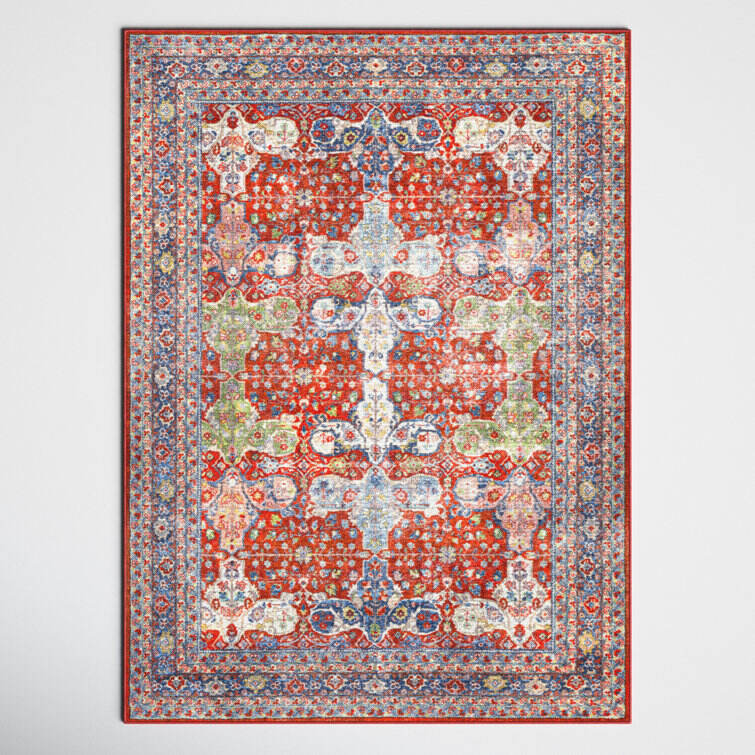 Emmie Performance Red/Navy Rug