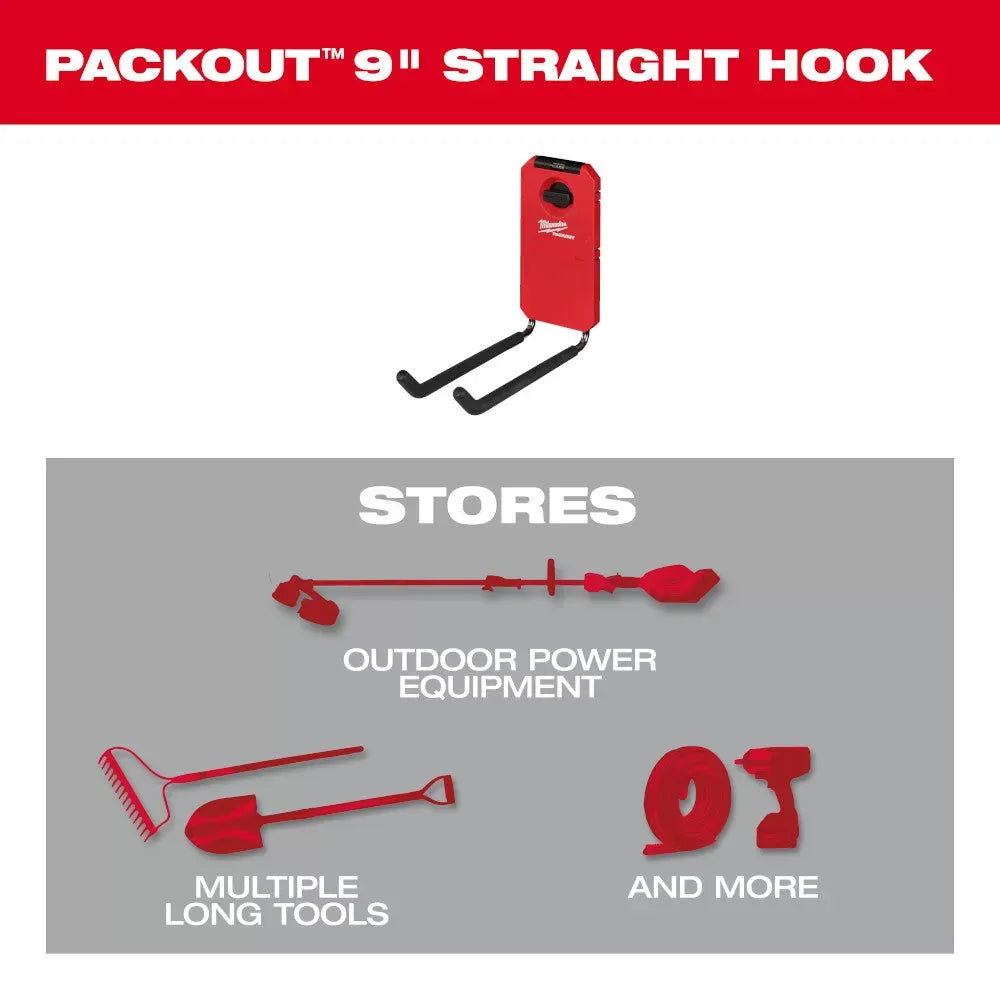 Milwaukee 48-22-8330 PACKOUT 9" Reinforced Straight Utility Hook
