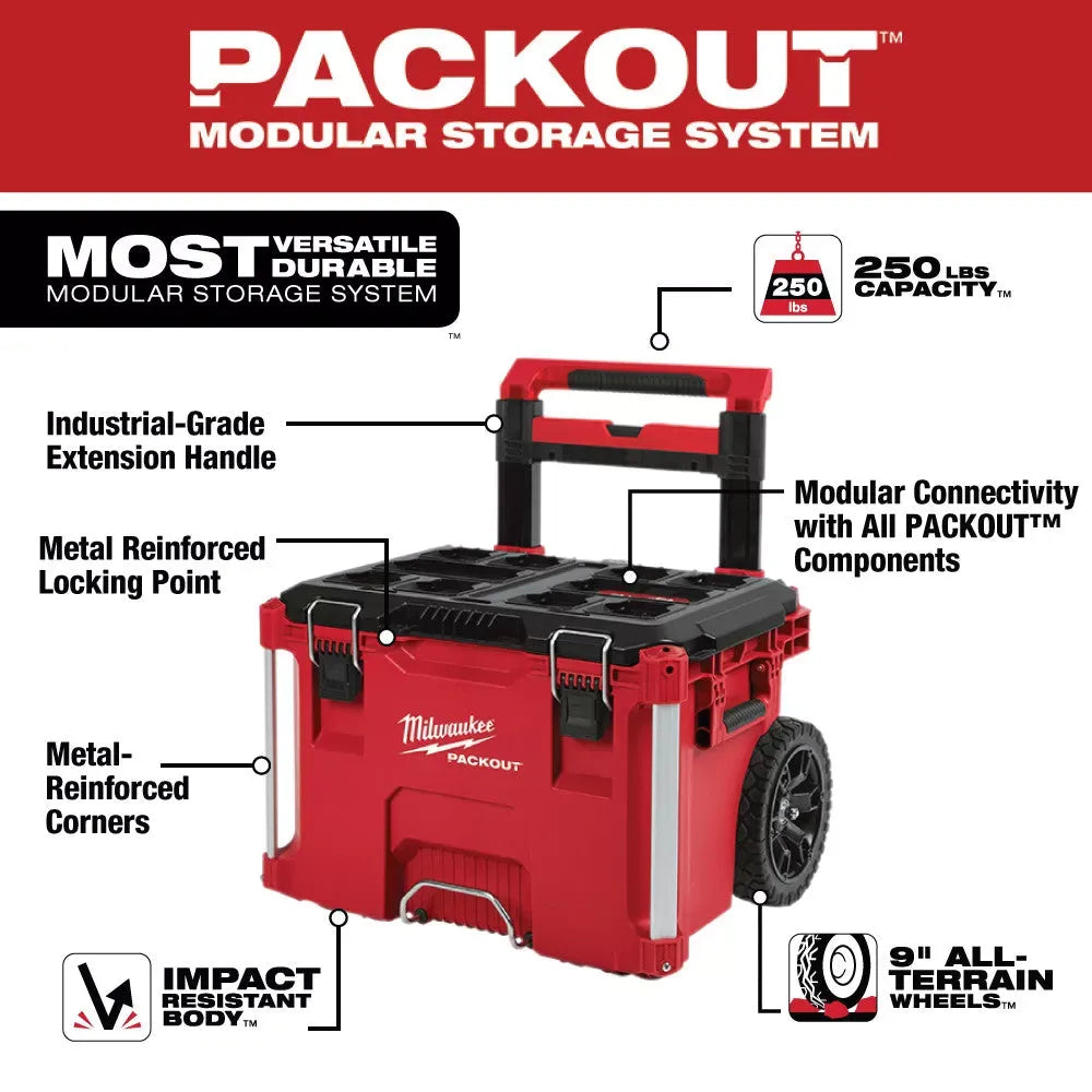 Milwaukee 48-22-84PKIT2 PACKOUT Heavy Duty Polymer Tool Box Combo