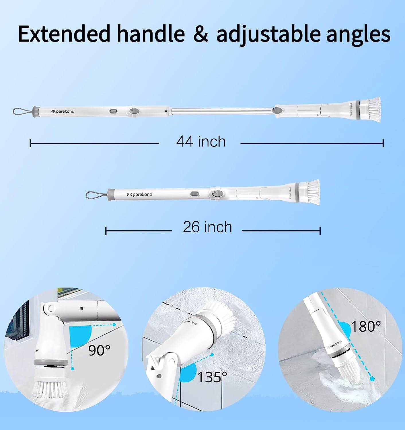 Electric Spin Scrubber, Cordless Shower Cleaning Brush, Power Scrubber Electric Cleaning Brush for Bathroom, Toilet Bowl, Tile Floors and Tub, Cleaning Tool Kits Handheld Household Cleaner Supplier