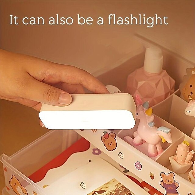 Wireless LED Mini Reading Light Wall-Mounted Reading Light Stick On Bunk Bed Lamp Dimmable Lights Magnetic Mounted Under Cabinet Lighting Rechargeable Battery Operated For Car Bedroom Nursery Bathroom