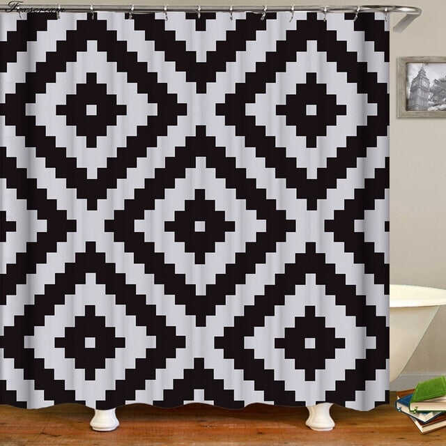 3d shower curtains black bathroom shower curtain fabric funny curtain waterproof bath curtain cortinas de bano