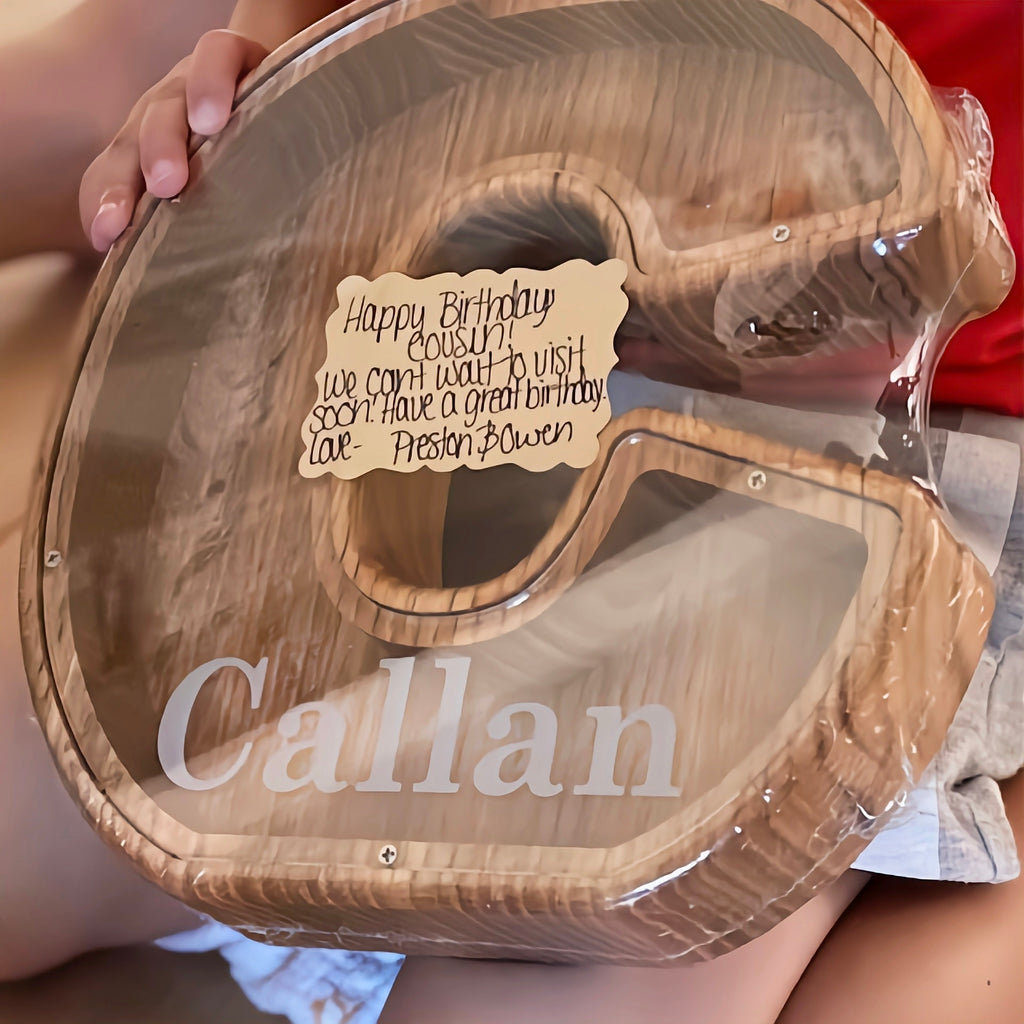 🎄Christmas fire sale💞Personalized Boy/Girl Piggy Bank - Wood Gift For Kids🎁