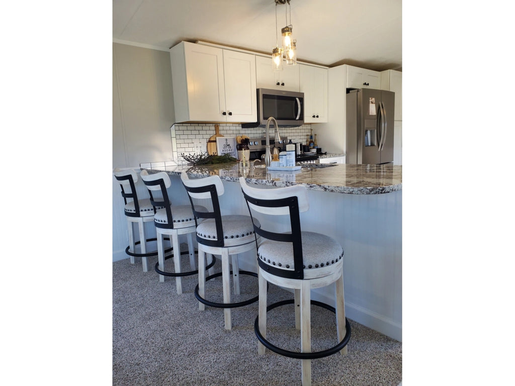 Valebeck Counter Height Upholstered Swivel