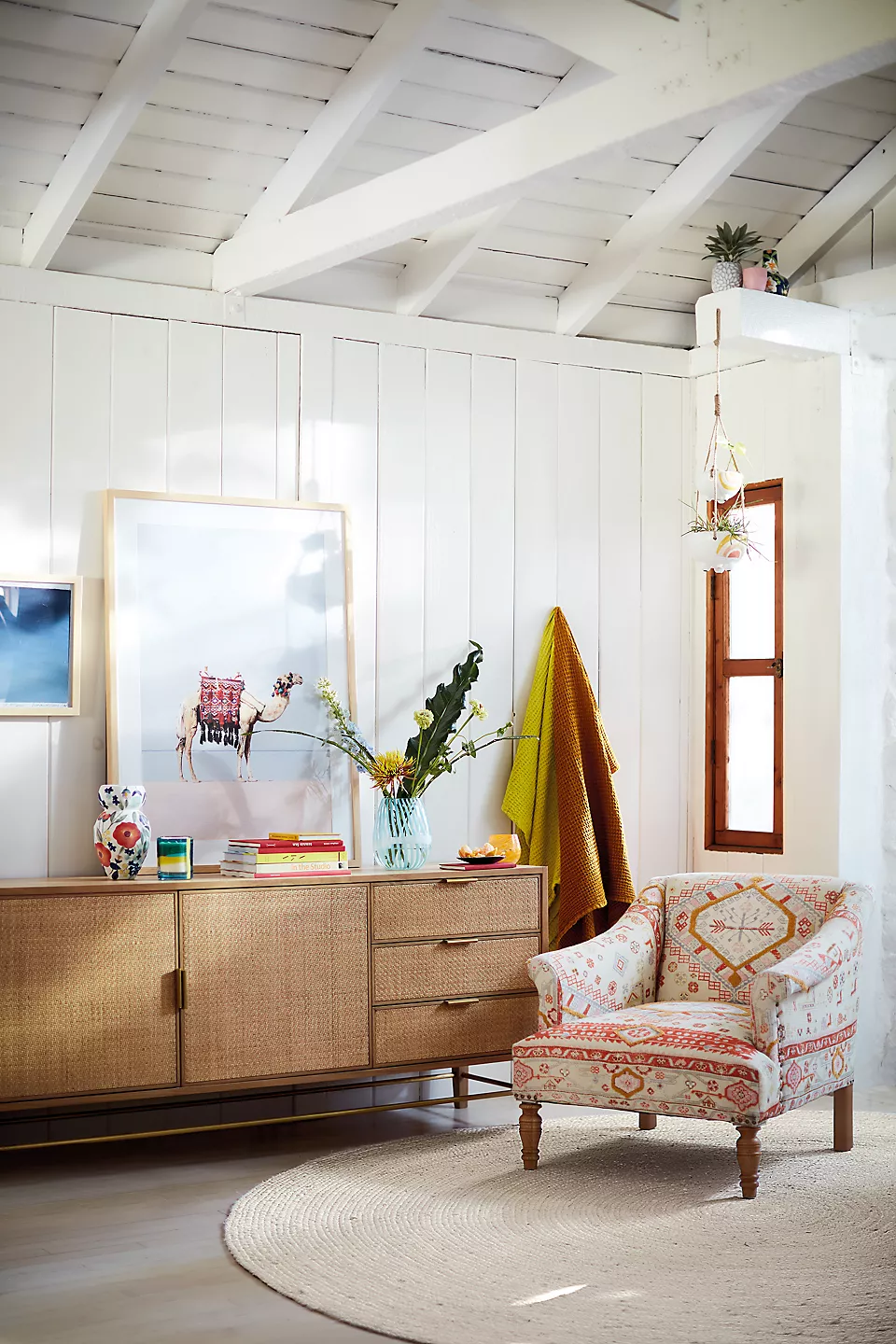 Rug-Printed Sally Accent Chair