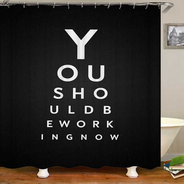 3d shower curtains black bathroom shower curtain fabric funny curtain waterproof bath curtain cortinas de bano
